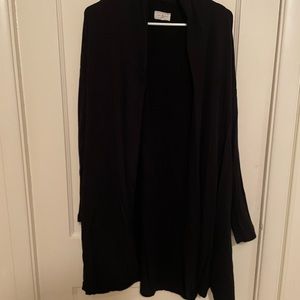 Long black cardigan